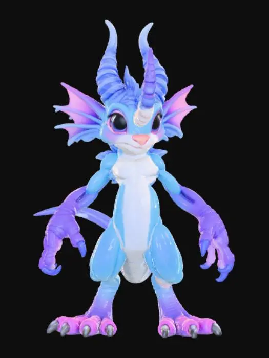 3D model for Auraling fantasy monster
