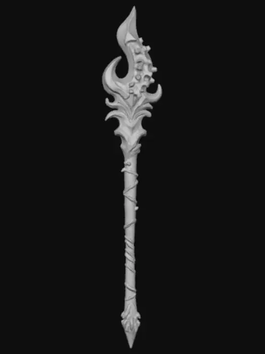 3D model for Mythical, high detail, magical extravagant weapon.
