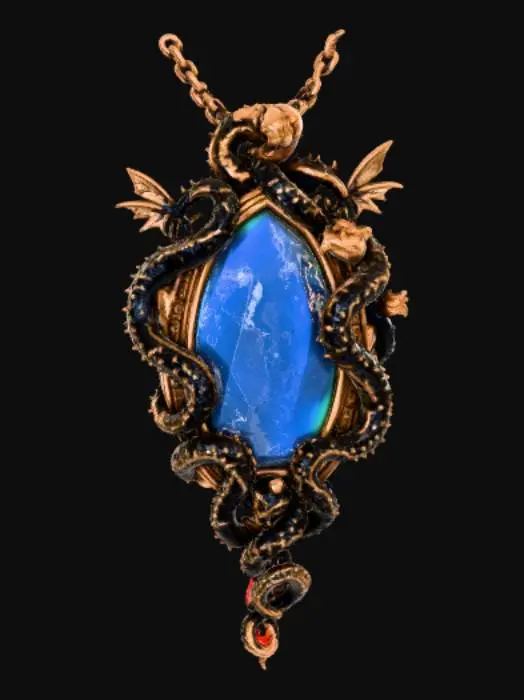 3D model for Fantasy pendant, with extravagant fantasy design