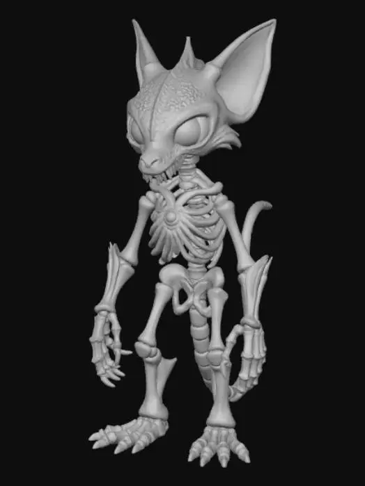 3D model for The Red-Eyed Skeleton Lynx monster