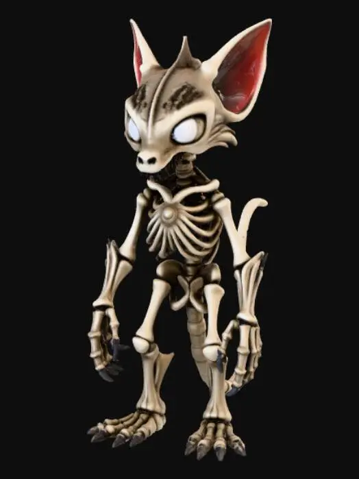 3D model for The Red-Eyed Skeleton Lynx monster