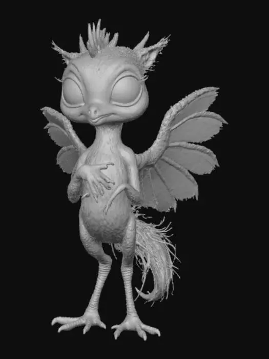 3D model for Auraling fantasy monster