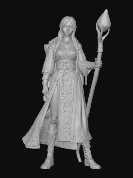 3D model for Fantasy Female extravagent adventurer