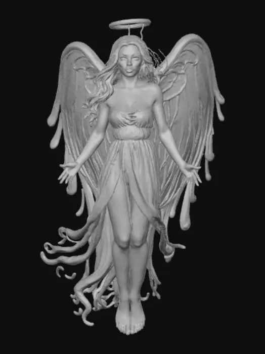 3D model for Angelic Slime Girl, Fantasy Creature