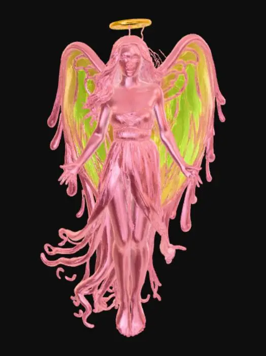 3D model for Angelic Slime Girl, Fantasy Creature