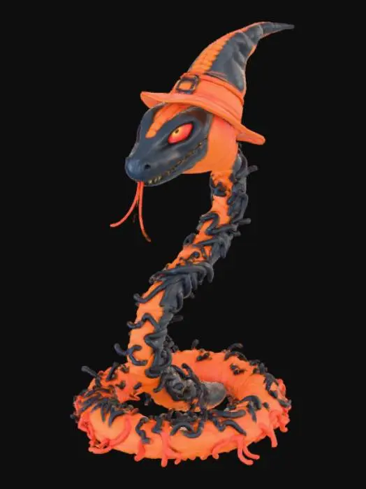 3D model for Danger Noodle Snake, #Halloween2025#
