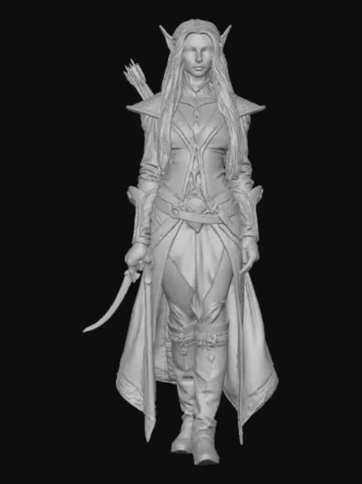3D model for Lily Flower the Sadistic Elf Adventurer