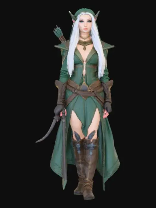 3D model for Lily Flower the Sadistic Elf Adventurer