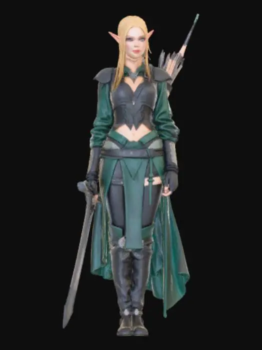 3D model for Lily Flower the Sadistic Elf Adventurer