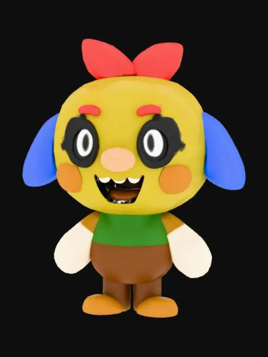 3D model for 8-bit style Video game Character