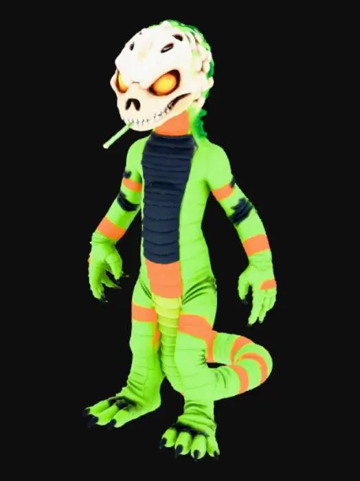 3D model for Danger Noodle Snake, #Halloween2025#