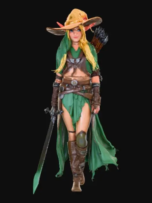 3D model for Lily Flower the Sadistic Elf Adventurer