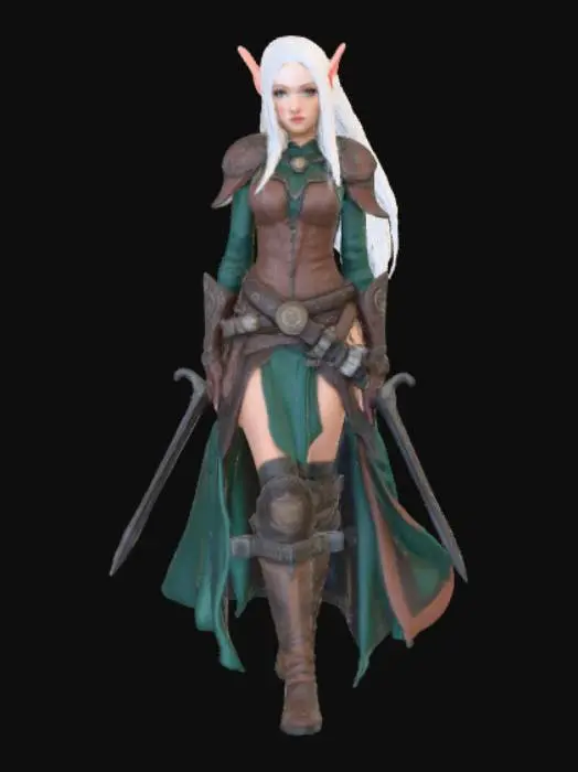 3D model for Lily Flower the Sadistic Elf Adventurer