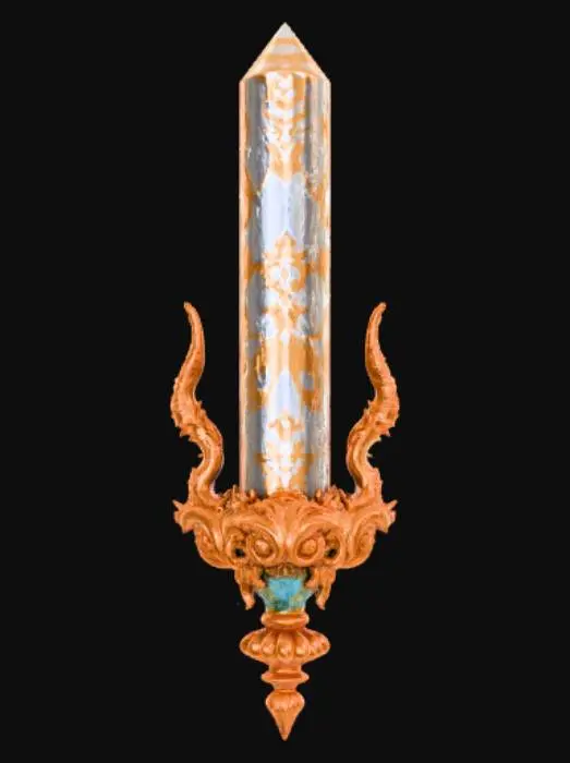 3D model for High detail, extravagant, Anime Style Magical Artifact.