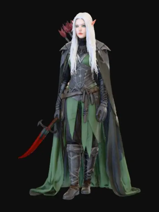 3D model for Lily Flower the Sadistic Elf Adventurer