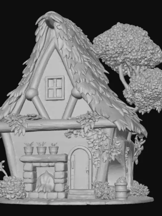 3D model for Anime style commoner building