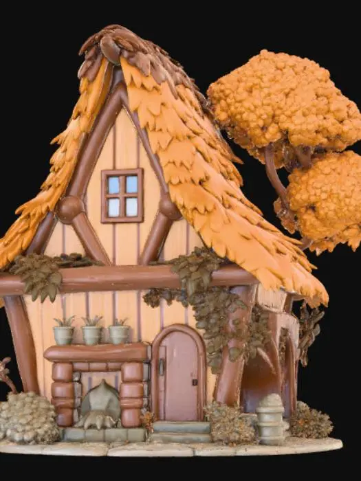 3D model for Anime style commoner building