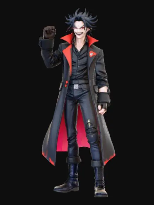 3D model for Anime style psycho bad guy