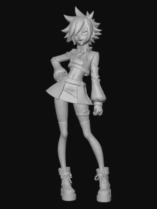 3D model for Anime style flamboyant bad girl
