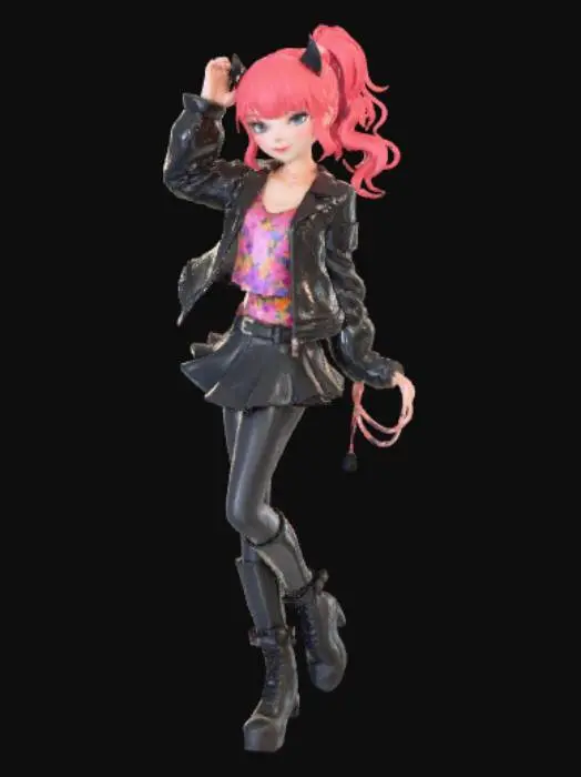 3D model for Anime style whimsical bad girl