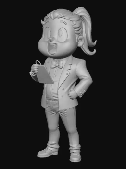 3D model for Anime Style pompus salesman