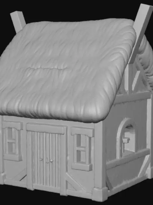 3D model for Anime style commoner building