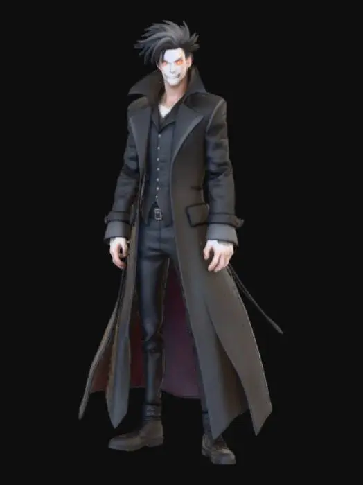 3D model for Anime style psycho bad guy