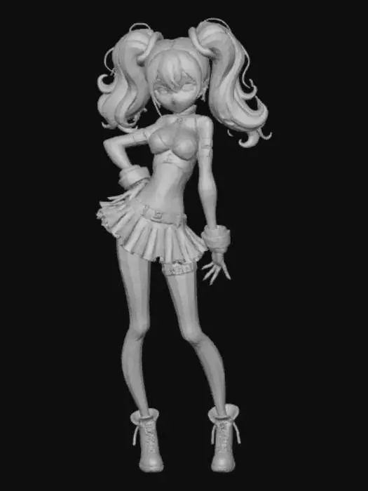 3D model for Anime style flamboyant bad girl