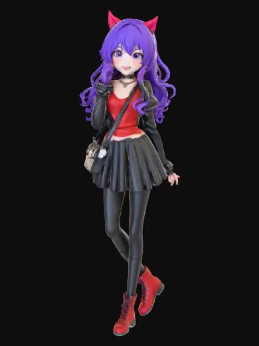 3D model for Anime style whimsical bad girl