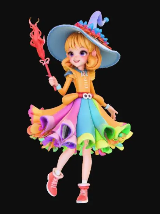 3D model for Extravagant Anime Female Prankster