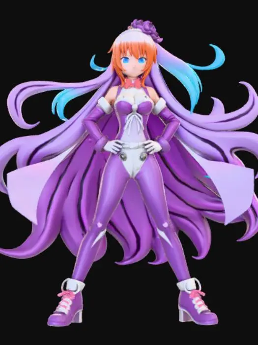 3D model for Anime Video Game Level Up Rewards