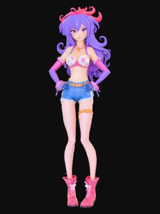 3D model for Anime style flamboyant bad girl