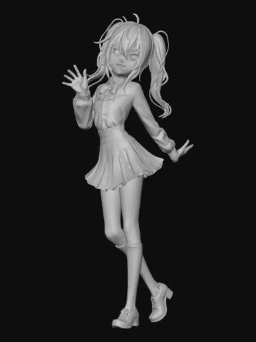 3D model for Anime style female trouble maker
