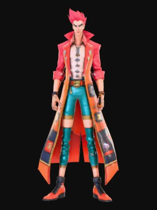 3D model for Anime style flamboyant bad guy