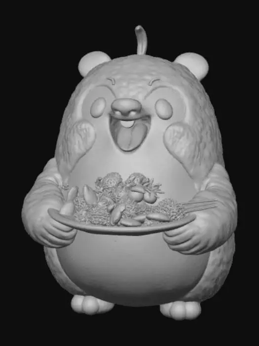 3D model for Kawaii, Chopstick the glutten monster