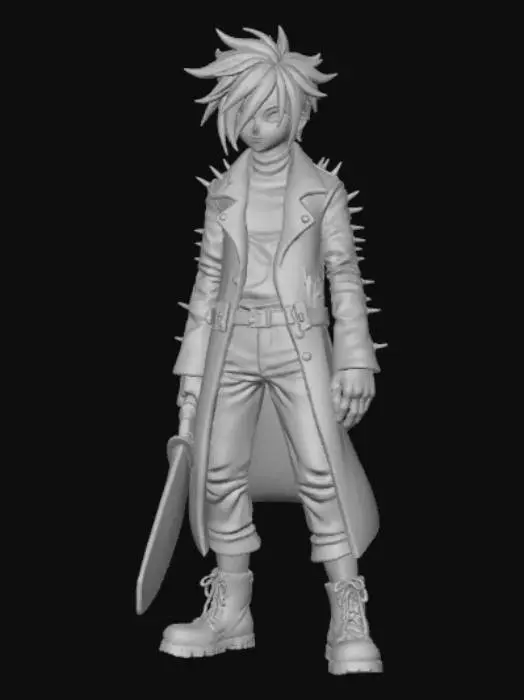 3D model for Anime style psycho bad guy