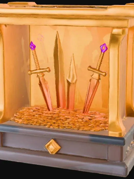 3D model for Video Game Level Up Rewards