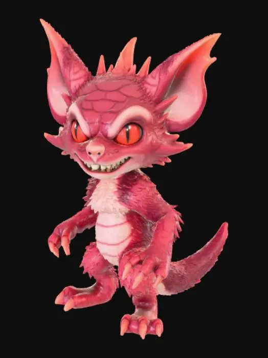 3D model for Bunshi the tiny but fierce summoned monster
