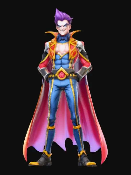 3D model for Anime style flamboyant bad guy