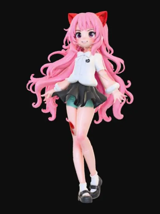 3D model for Anime style whimsical bad girl