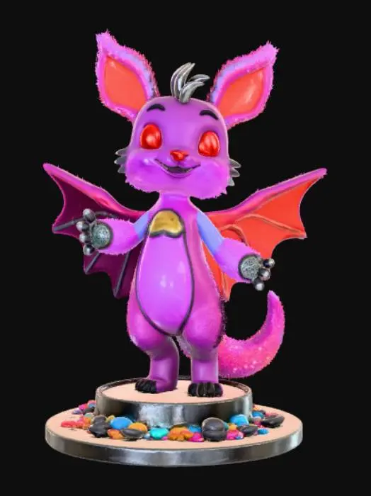 3D model for Anime Video Game Level Up Rewards