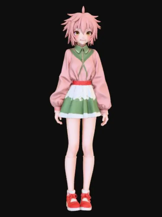 3D model for Anime style female trouble maker