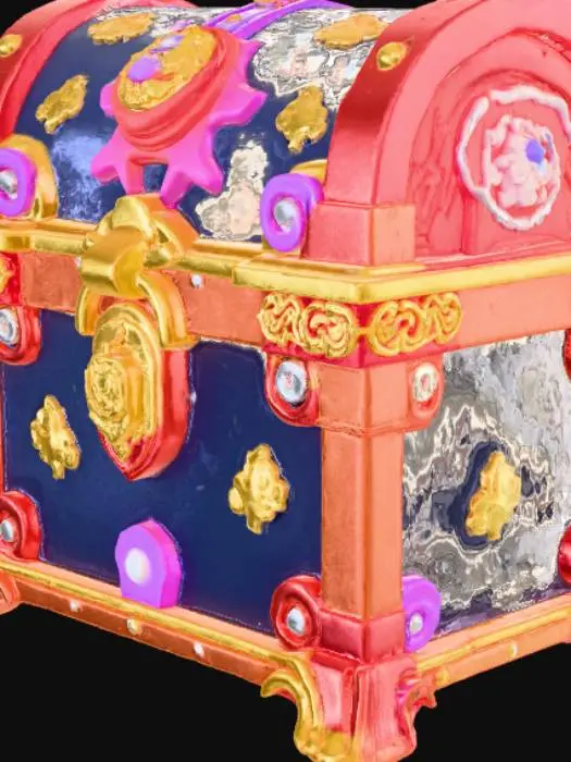 3D model for Anime Video Game Level Up Rewards