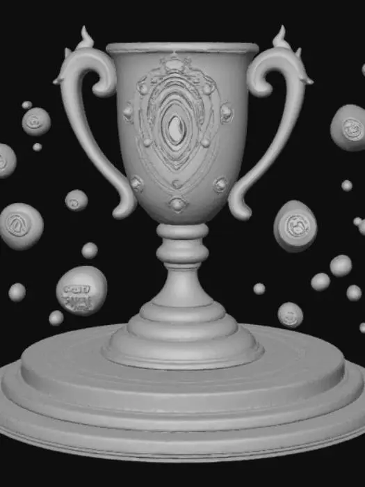 3D model for Video Game Level Up Rewards