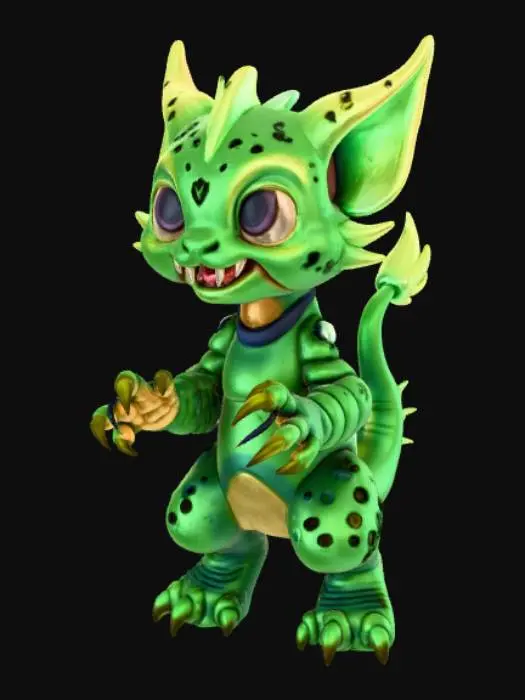 3D model for Bunshi the tiny but fierce summoned monster