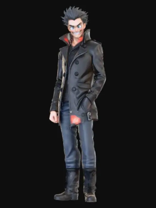 3D model for Anime style psycho bad guy