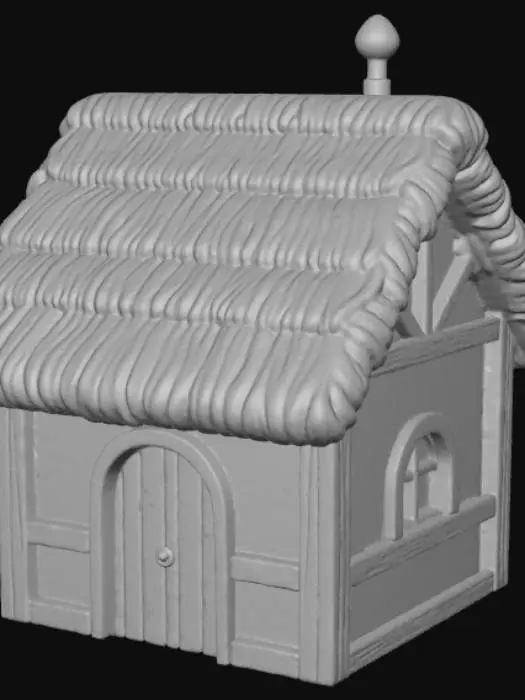 3D model for Anime style commoner building