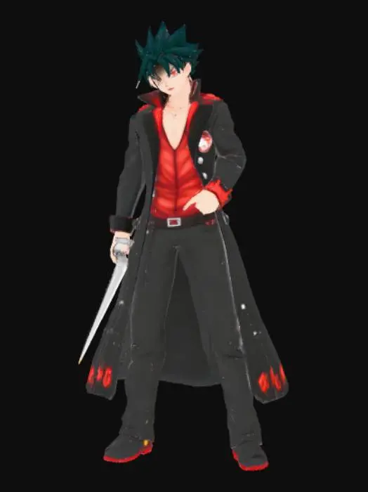 3D model for Anime style psycho bad guy