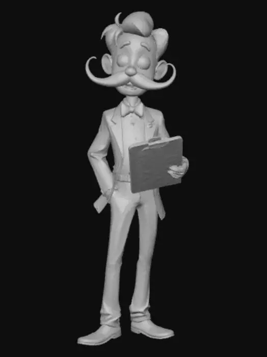 3D model for Anime Style pompus salesman