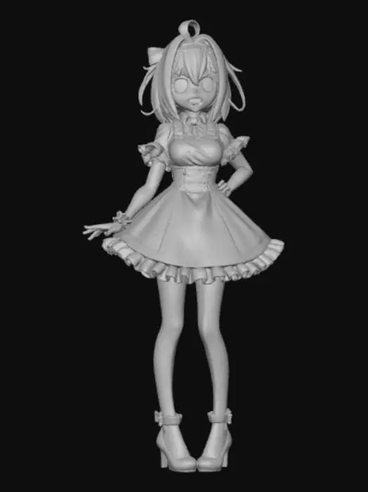 3D model for Anime style flamboyant bad girl